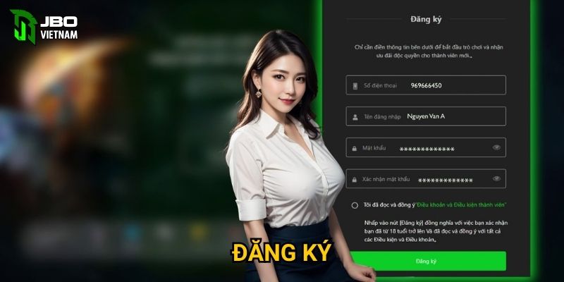Đăng ký tài khoản JBO01 có những bước nào cần thực hiện?